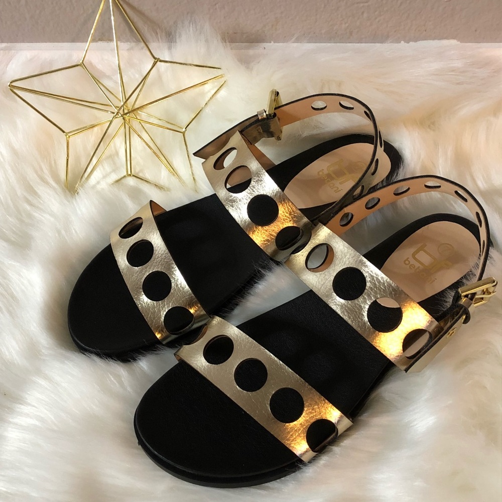✨Light Gold Laser Cut Sandals✨